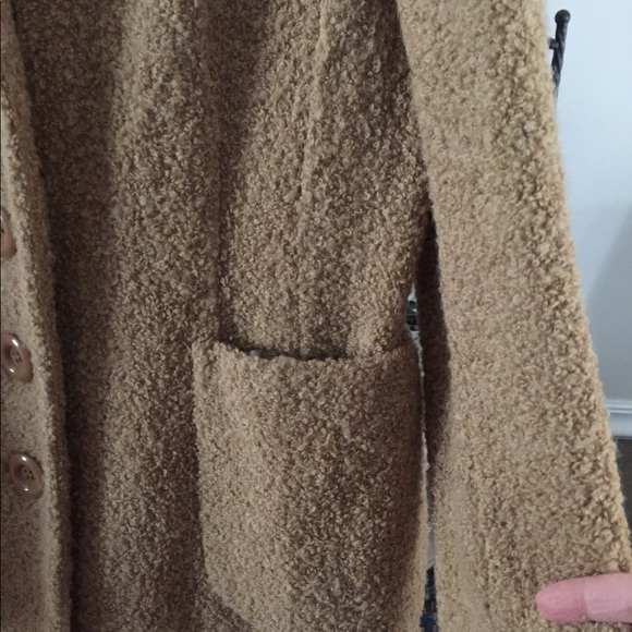 Nine West Long Camel Colored Boucle Coat - Picture 4 of 8